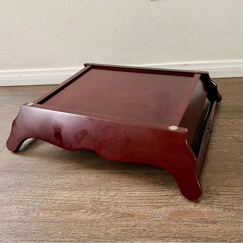 Wooden Serving Tray in Dark Cherry